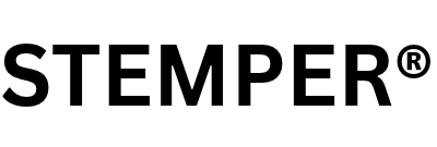 STEMPER-logo med registrert varemerke på kvit bakgrunn