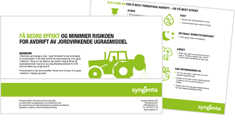 minimier avdrift faktablad