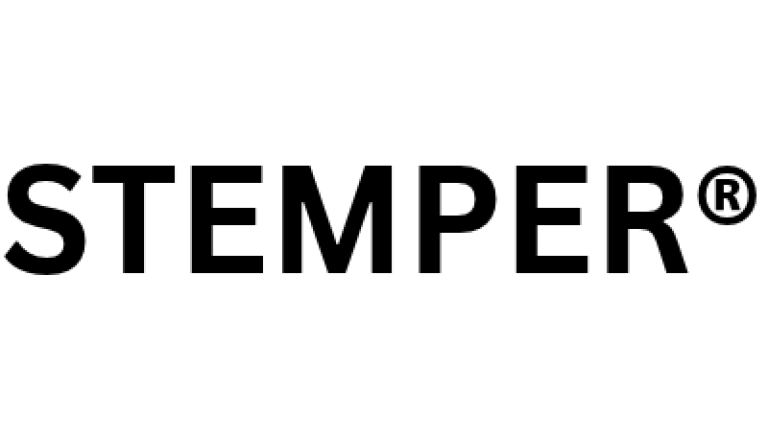 STEMPER-logo med registrert varemerke på kvit bakgrunn